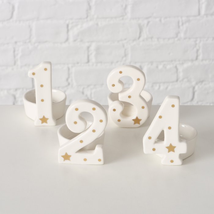 4 numeri porta tealight