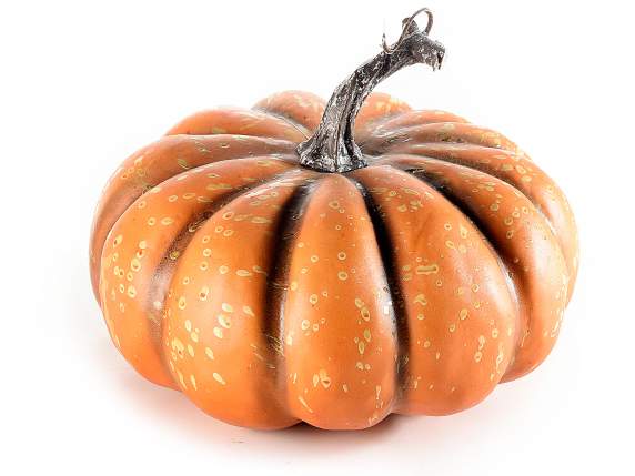 Zucca arancione decorativa 17 cm