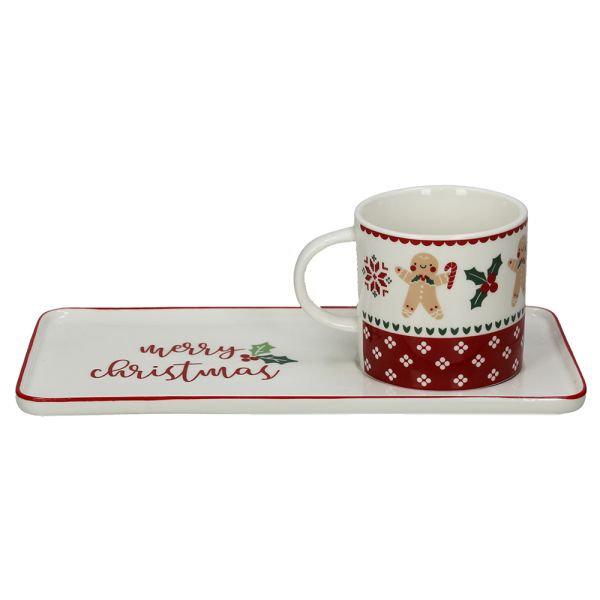 tazza con piattino gingerbread