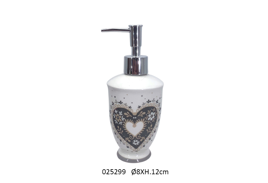 Dispenser shabby cuore grigio